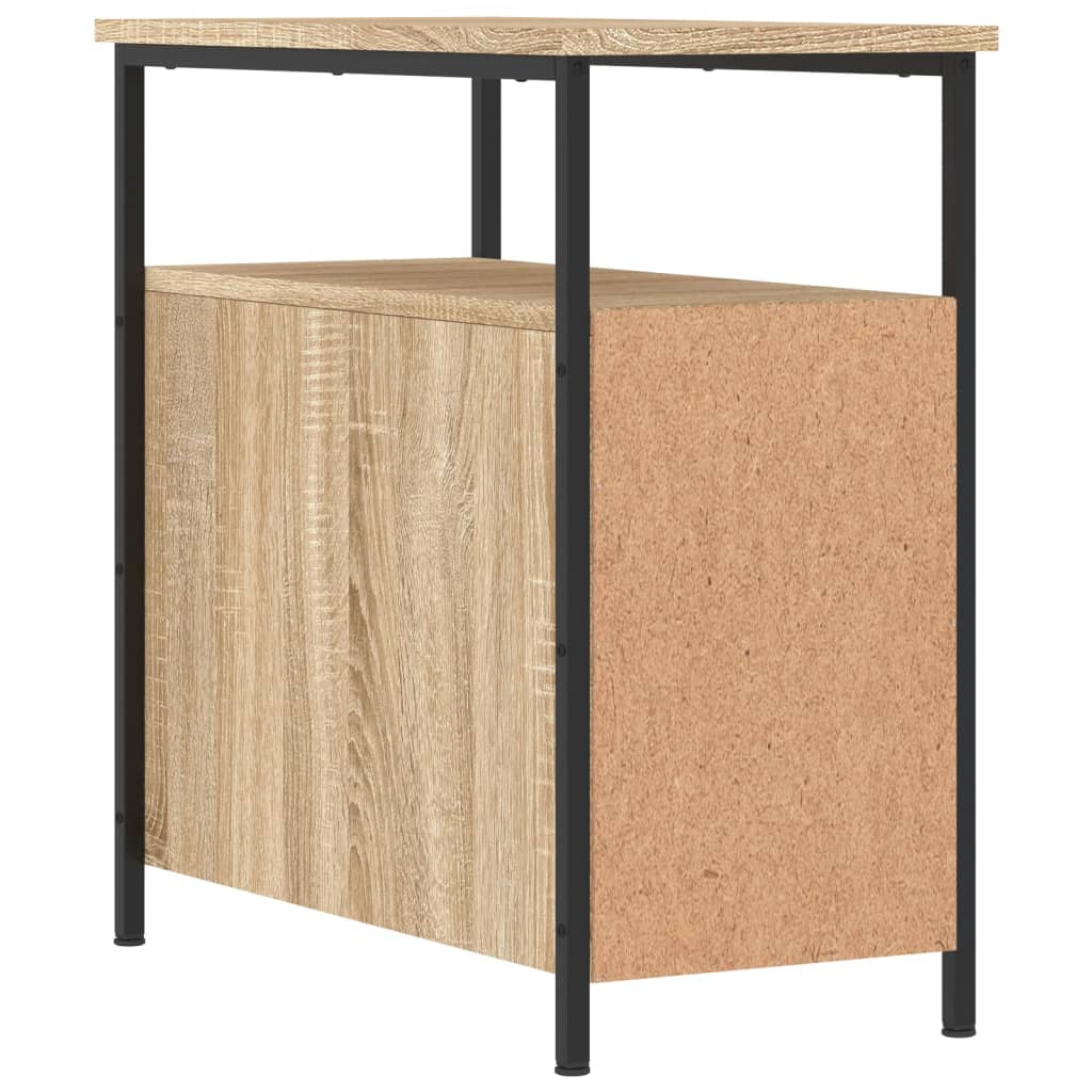 Sängbord 2 st sonoma-ek 30x60x60 cm konstruerat trä