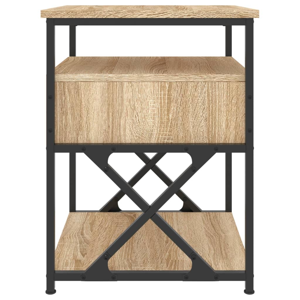 Sängbord 2 st sonoma-ek 40x42x55 cm konstruerat trä