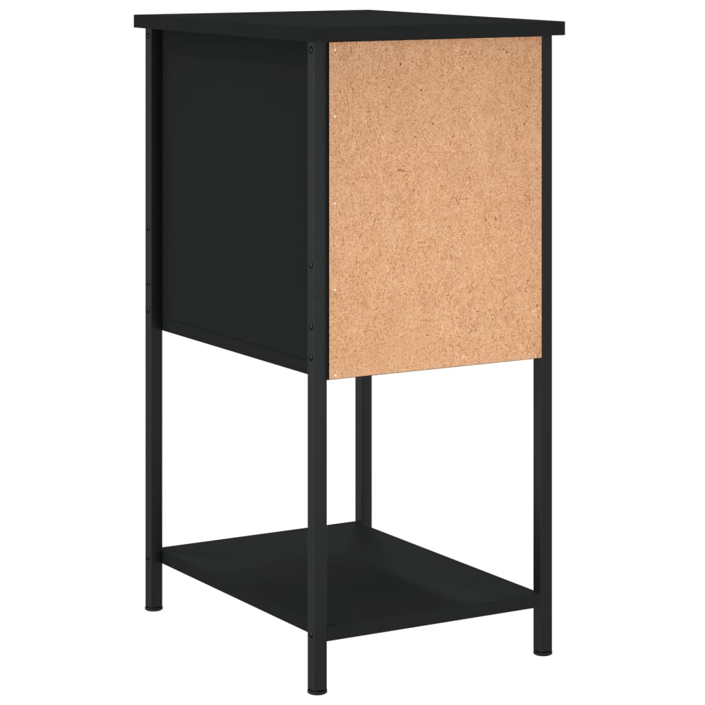 Sängbord 2 st svart 32x42x70 cm konstruerat trä