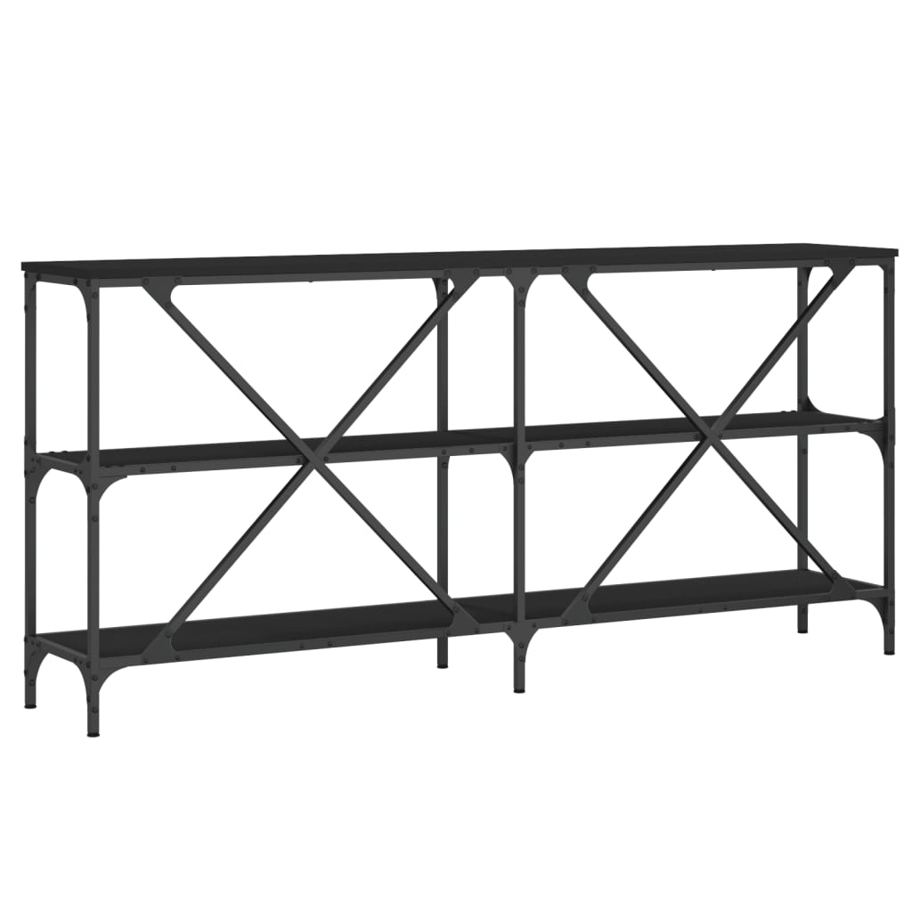 Avlastningsbord Konsollbord Svart 160x30x75 cm och järn
