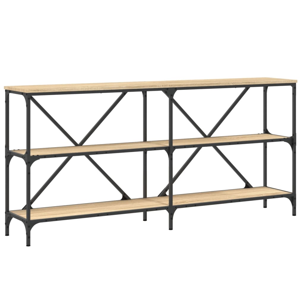 Avlastningsbord Konsollbord Sonoma Ek 160x30x75 cm och järn