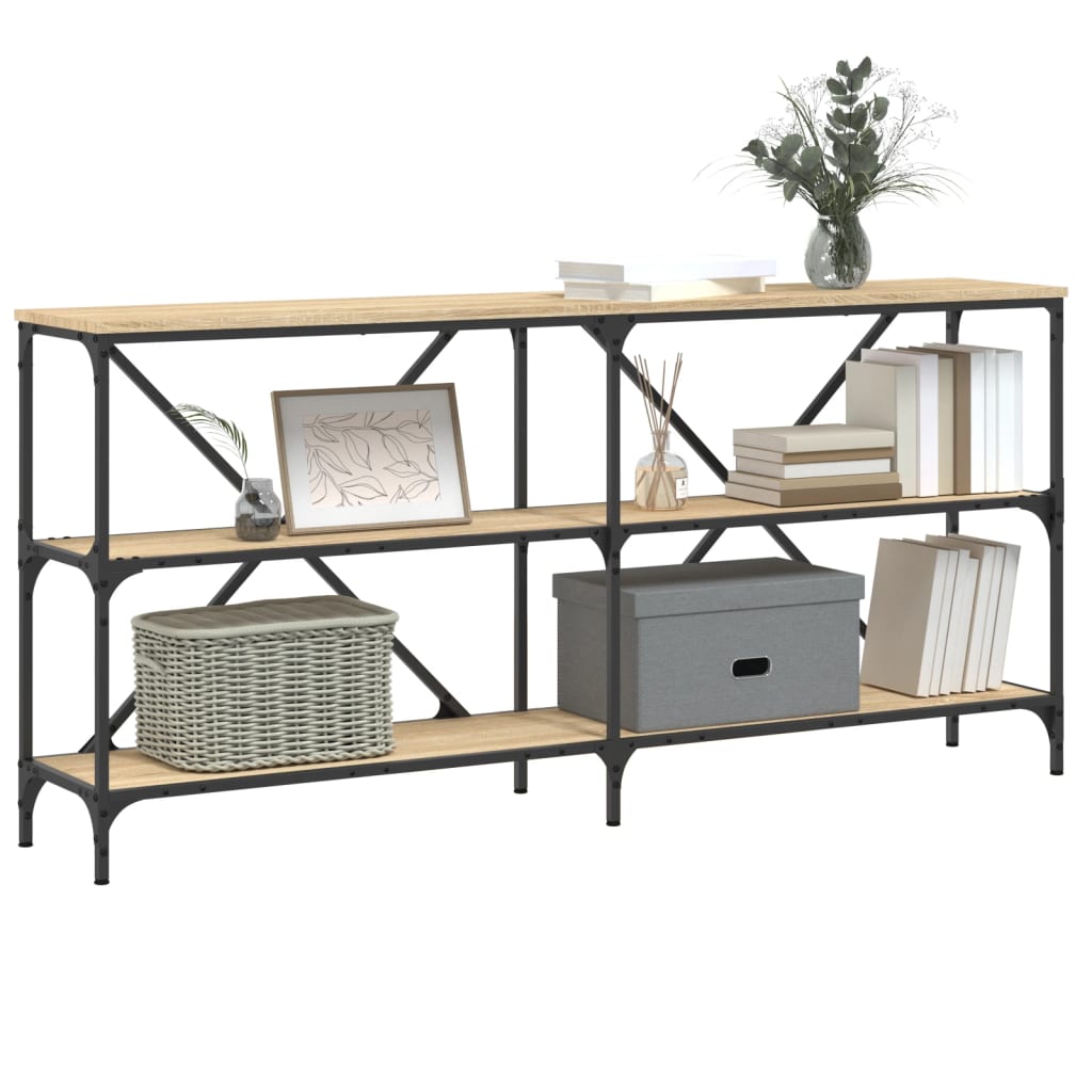 Avlastningsbord Konsollbord Sonoma Ek 160x30x75 cm och järn