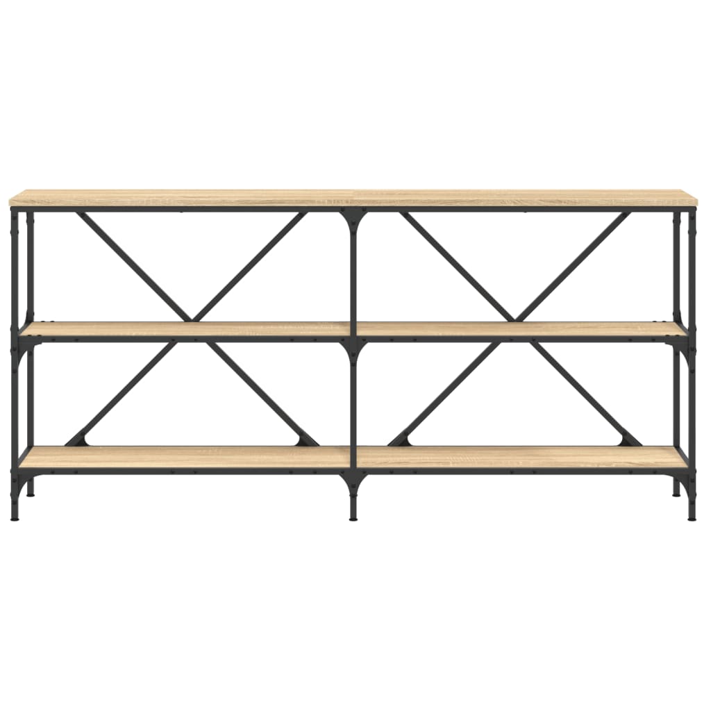 Avlastningsbord Konsollbord Sonoma Ek 160x30x75 cm och järn