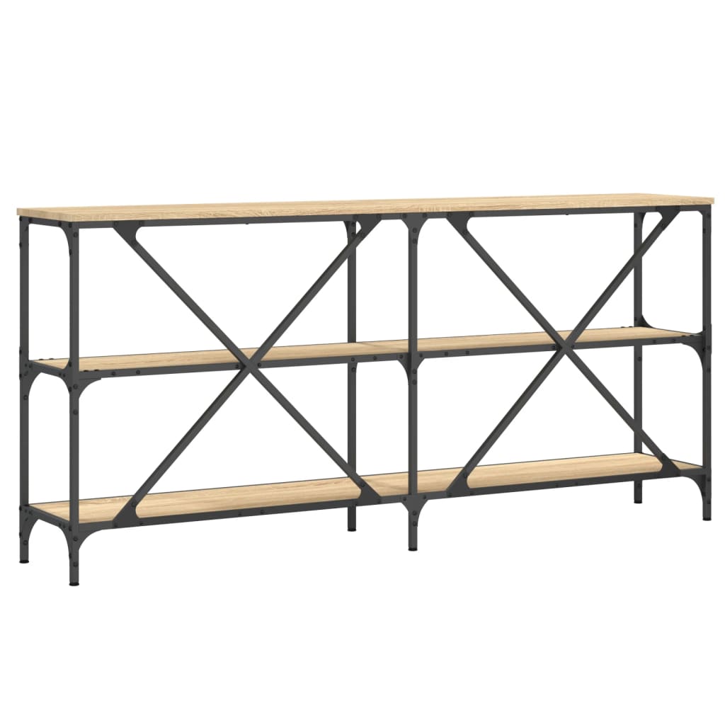Avlastningsbord Konsollbord Sonoma Ek 160x30x75 cm och järn