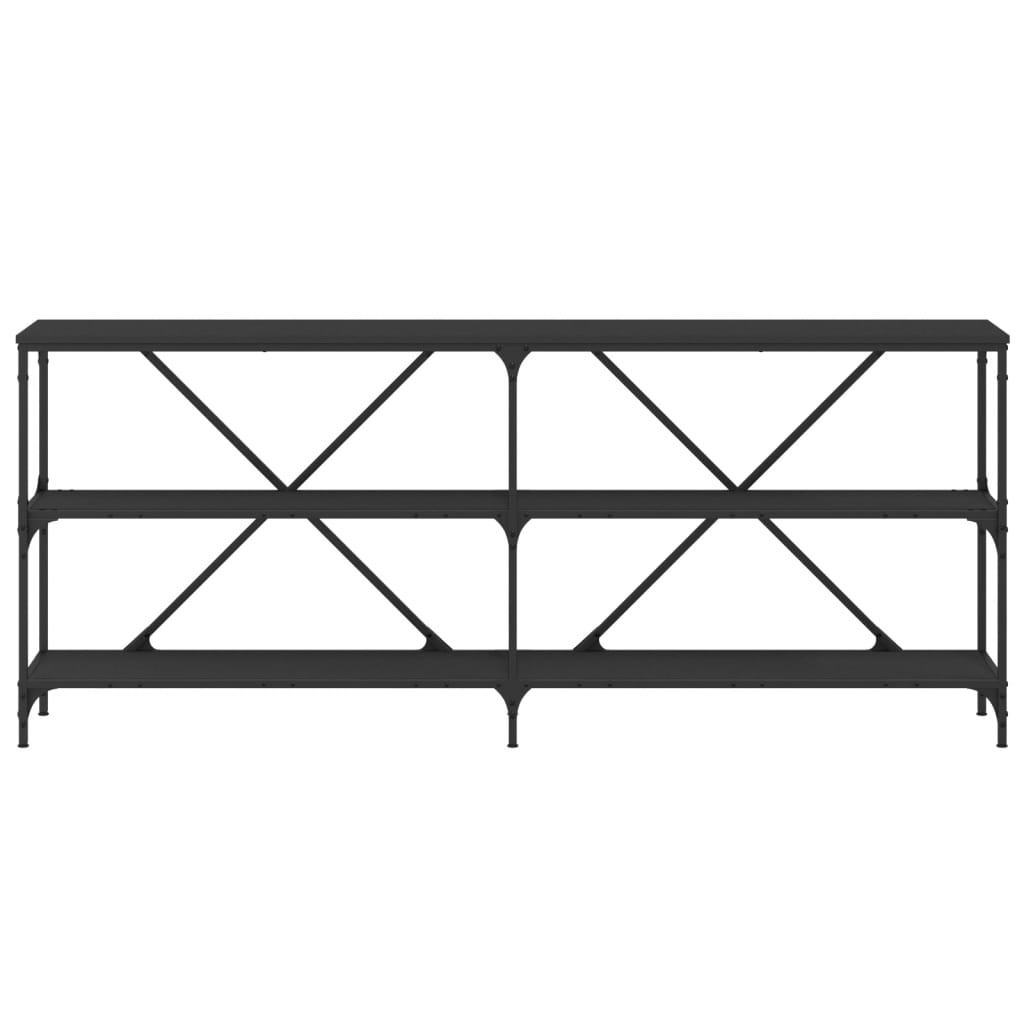 Avlastningsbord Konsollbord Svart 180x30x75 cm järn