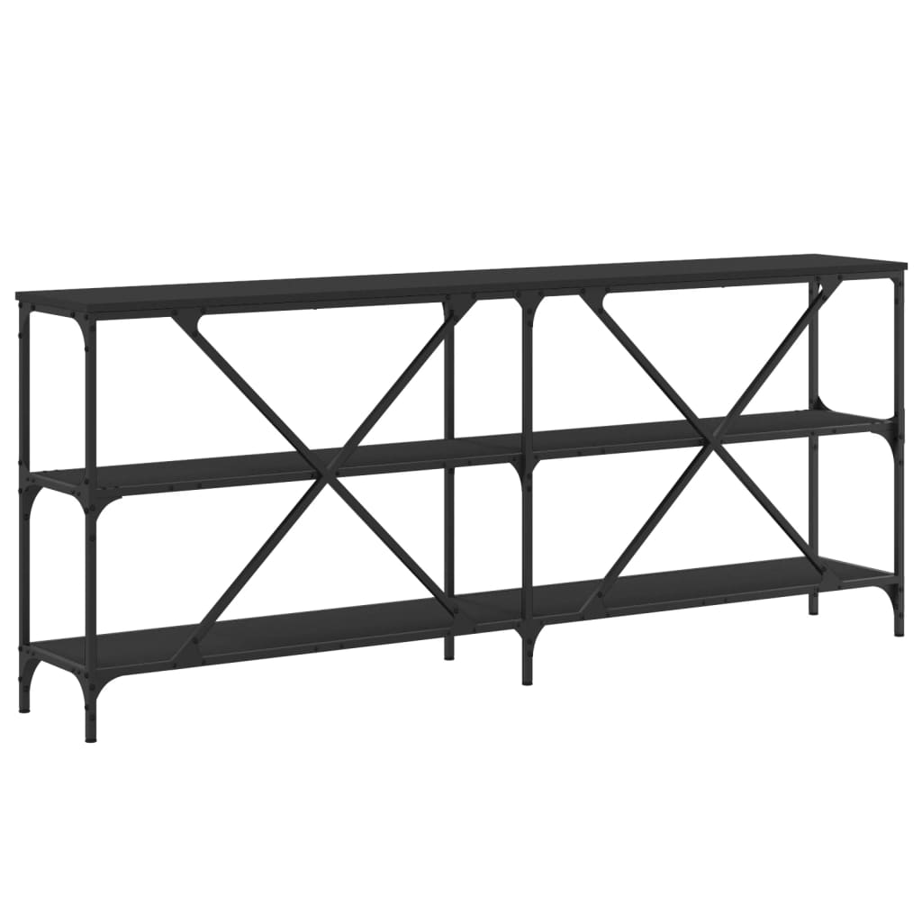 Avlastningsbord Konsollbord Svart 180x30x75 cm järn