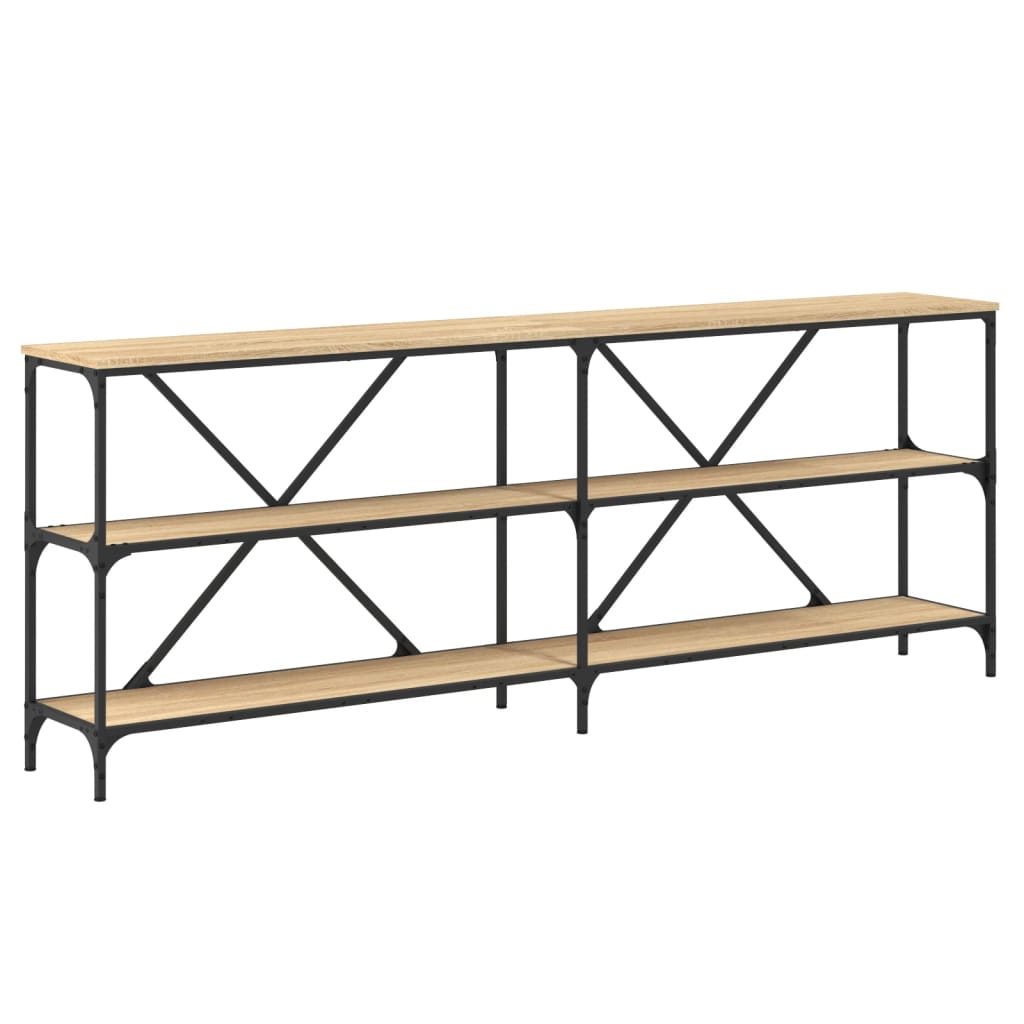 Avlastningsbord Konsollbord Sonoma Ek 200x30x75 cm järn