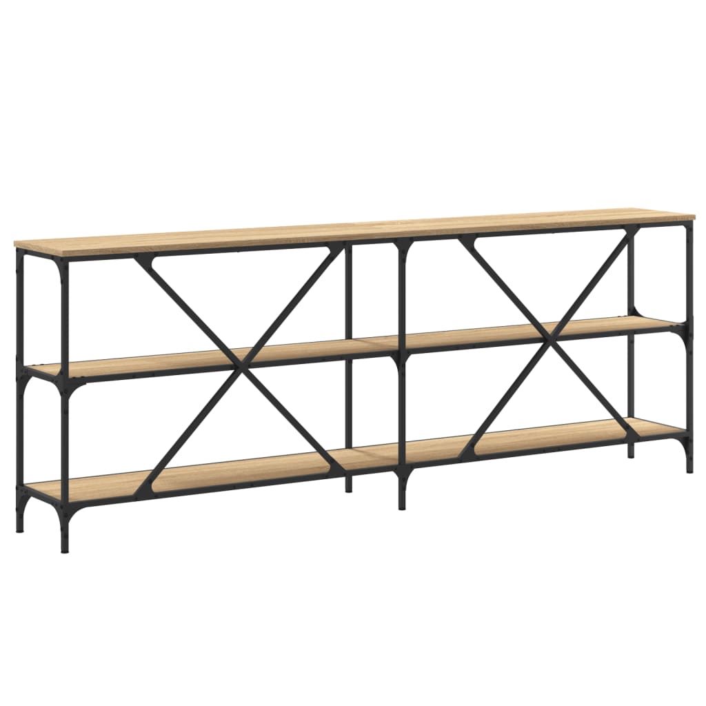Avlastningsbord Konsollbord Sonoma Ek 200x30x75 cm järn
