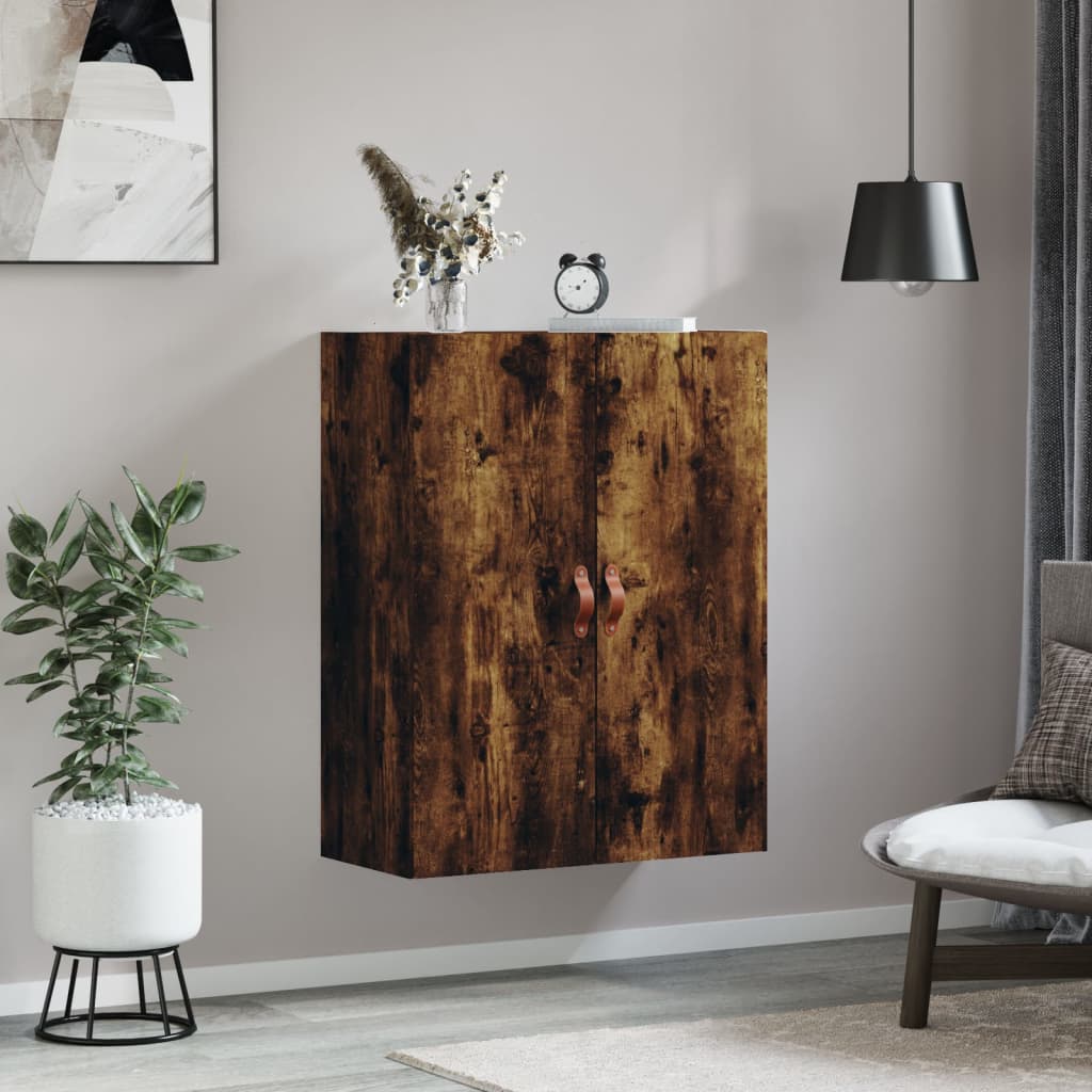 Väggskåp Rökfärgad Ek 69,5x34x90 cm