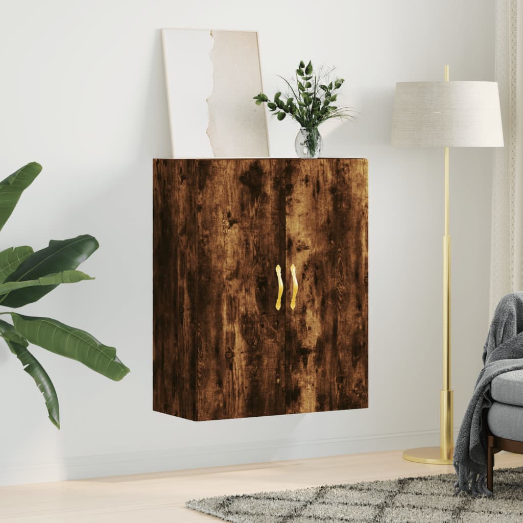 Väggskåp Rökfärgad Ek 69,5x34x90 cm