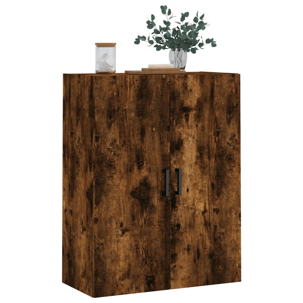 Väggskåp Rökfärgad Ek 69,5x34x90 cm