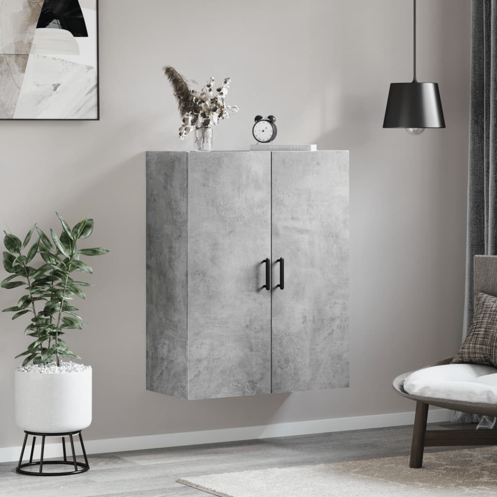 Väggskåp Betonggrå 69,5x34x90 cm