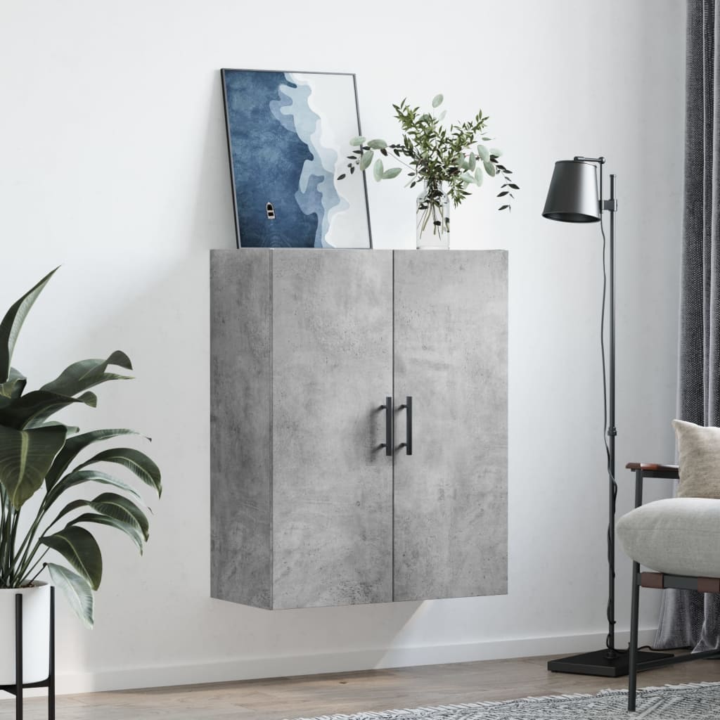 Väggskåp Betonggrå 69,5x34x90 cm