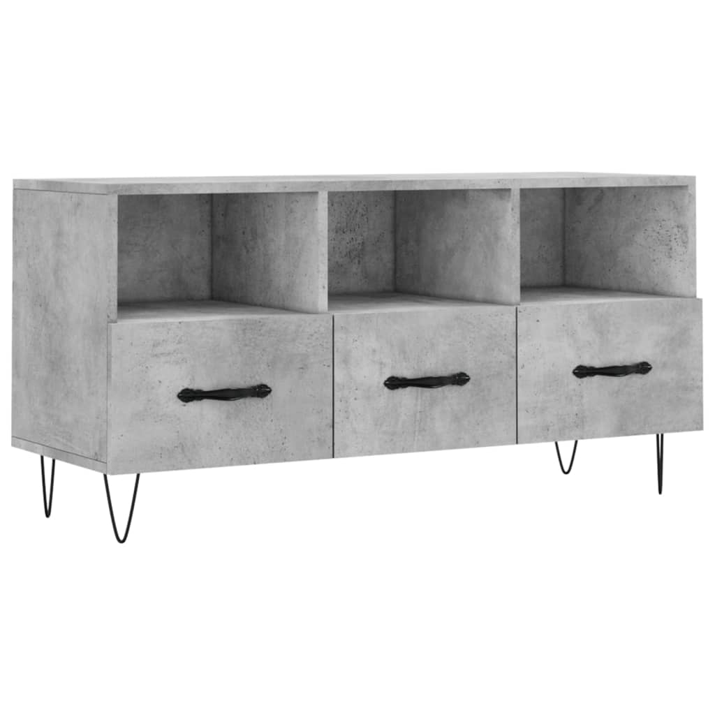 Tv-bänk Betonggrå 102x36x50 cm
