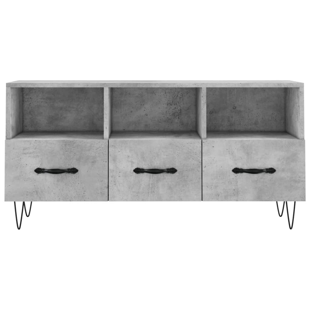 Tv-bänk Betonggrå 102x36x50 cm