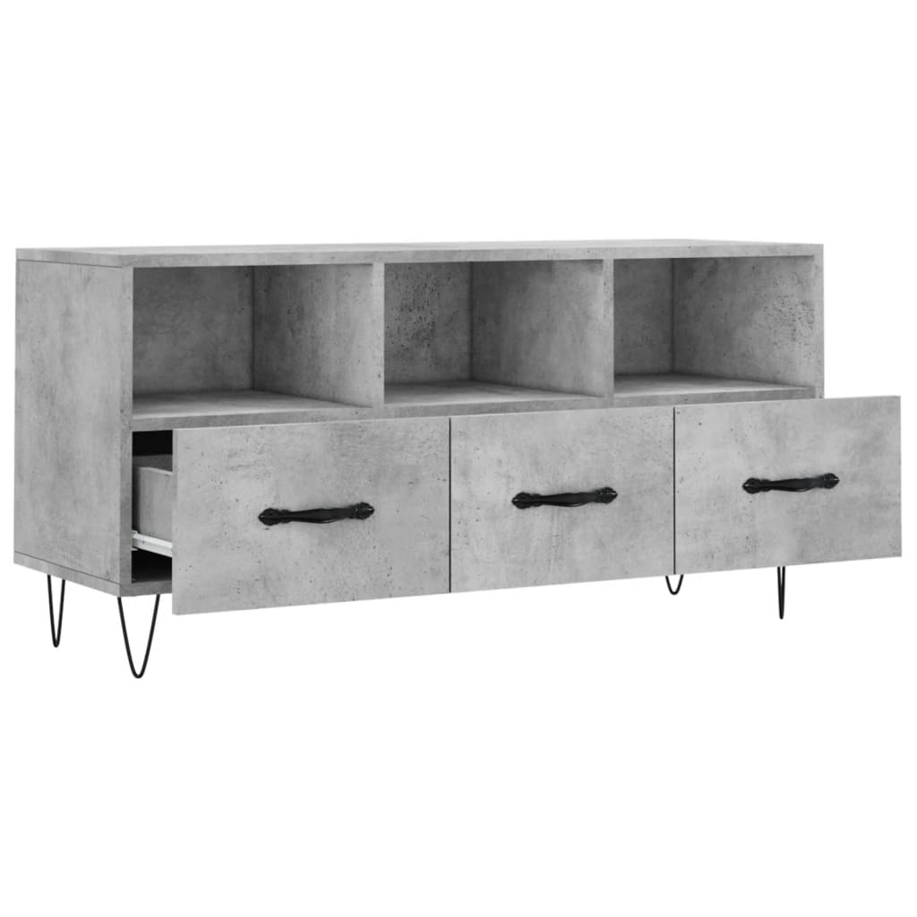 Tv-bänk Betonggrå 102x36x50 cm