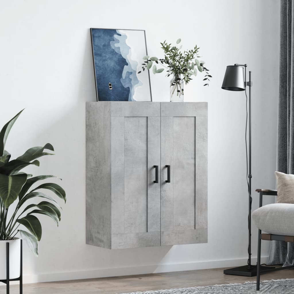 Väggskåp Betonggrå 69,5x34x90 cm
