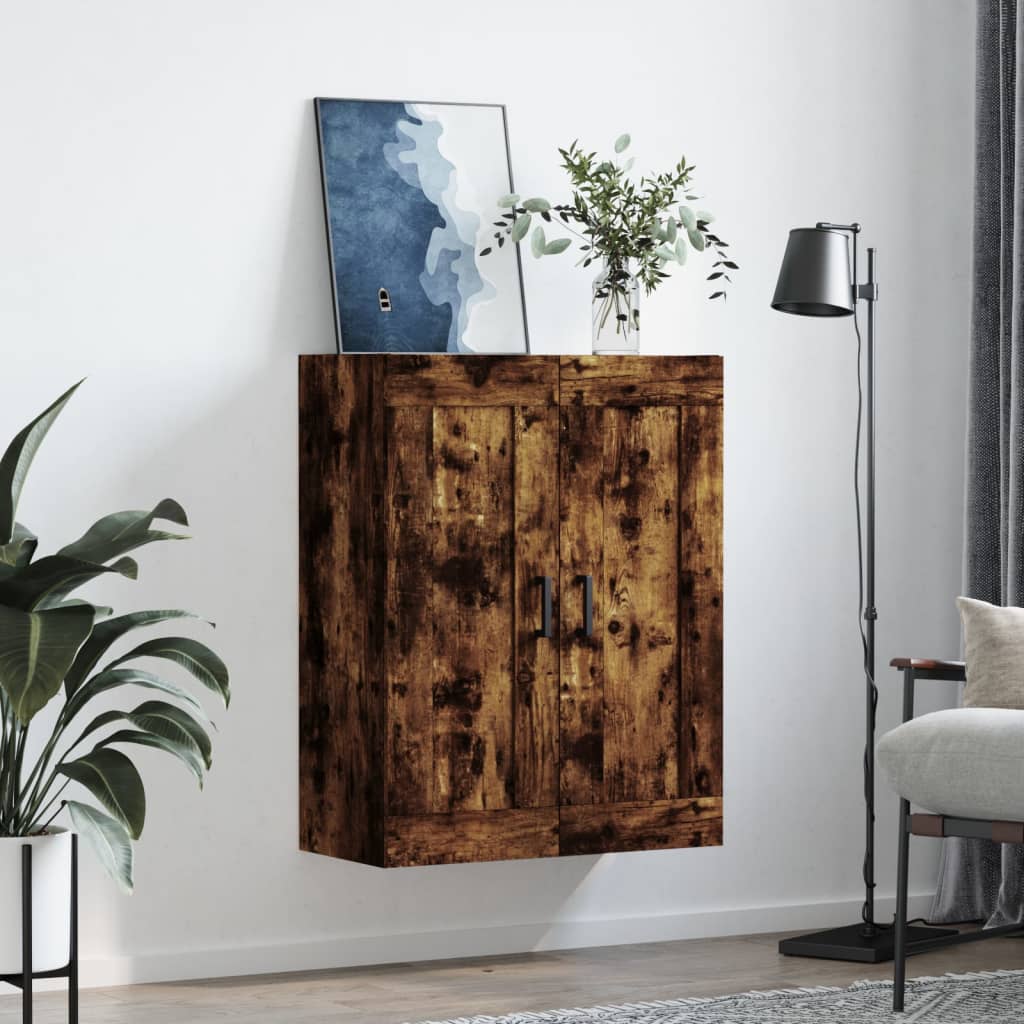 Väggskåp Rökfärgad Ek 69,5x34x90 cm