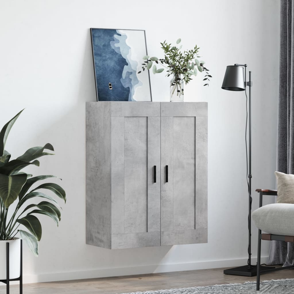 Väggskåp Betonggrå 69,5x34x90 cm