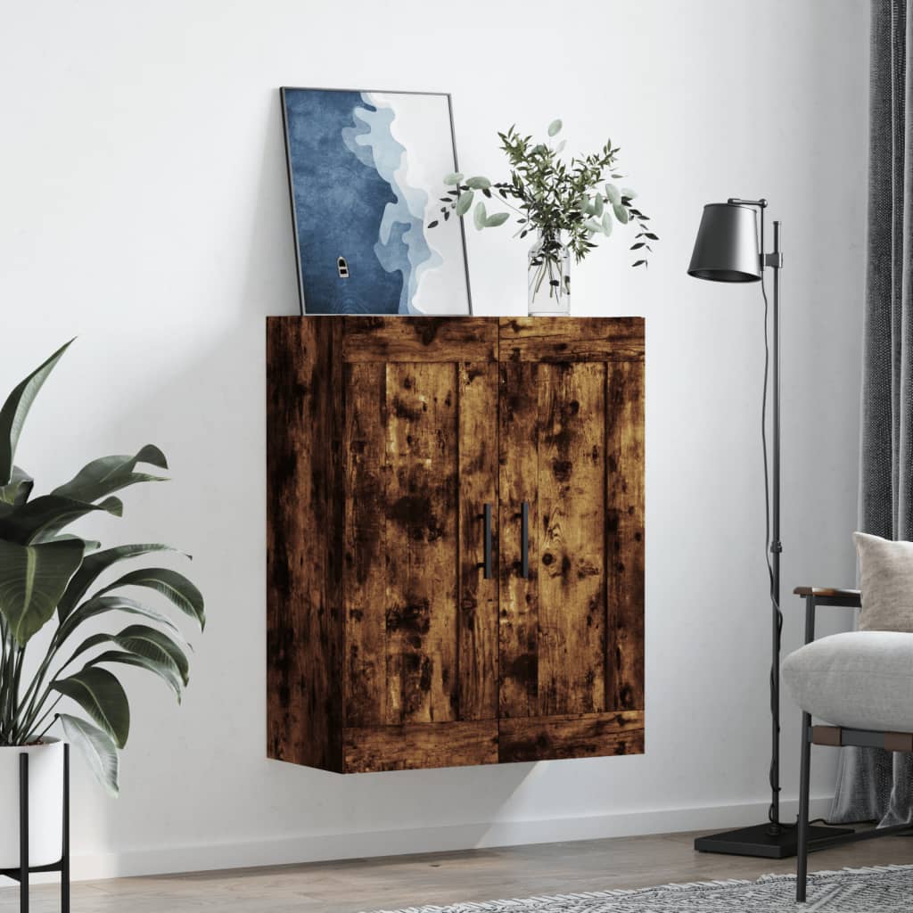 Väggskåp Rökfärgad Ek 69,5x34x90 cm