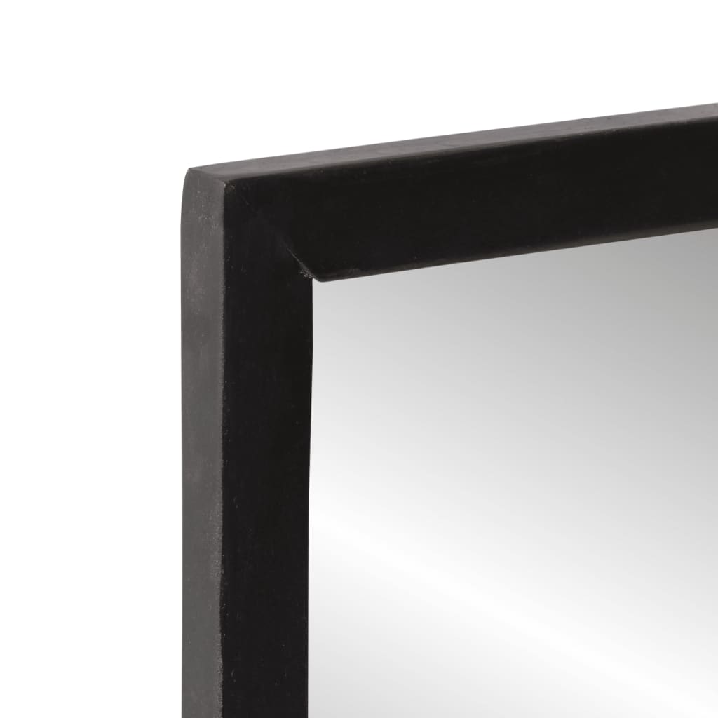 Väggspegel med hylla 80x8x55 cm glas och massivt mangoträ