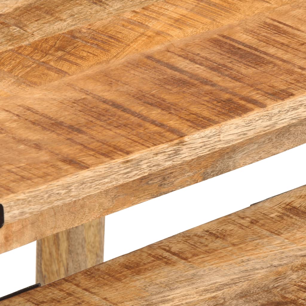 Sidobord Trä 3 delar massivt grovt mangoträ
