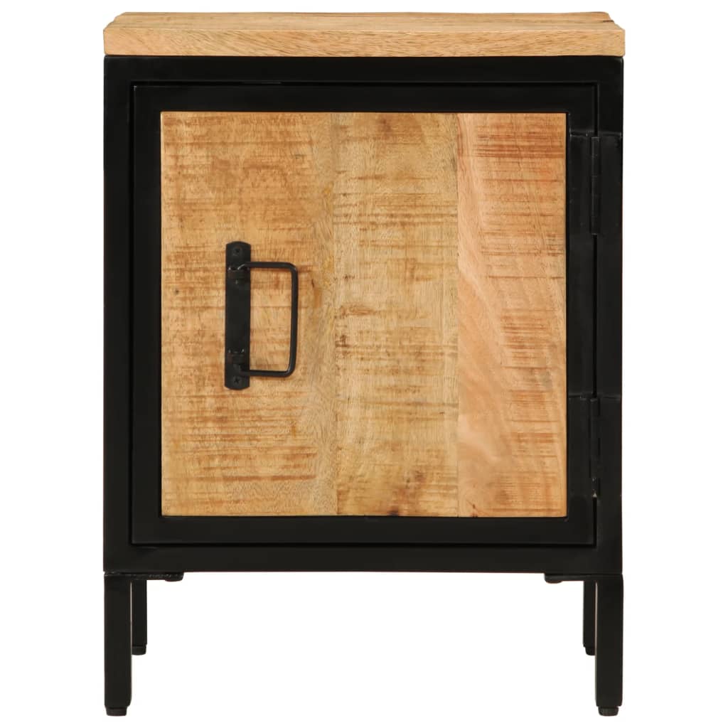 Sängbord Nattduksbord Trä 40x30x52,5 cm massivt grovt mangoträ
