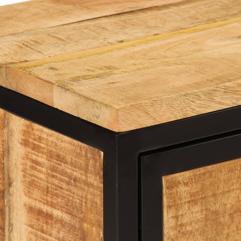 Sängbord Nattduksbord Trä 40x30x52,5 cm massivt grovt mangoträ