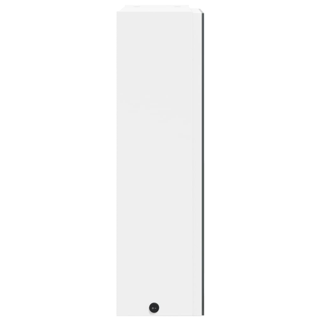 Badrumsspegel Spegelskåp LED-lampa Vit 45x13x52 cm