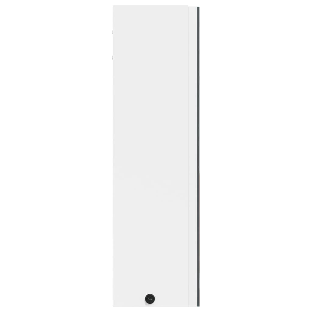 Badrumsspegel Spegelskåp LED-lampa Vit 60x13x52 cm