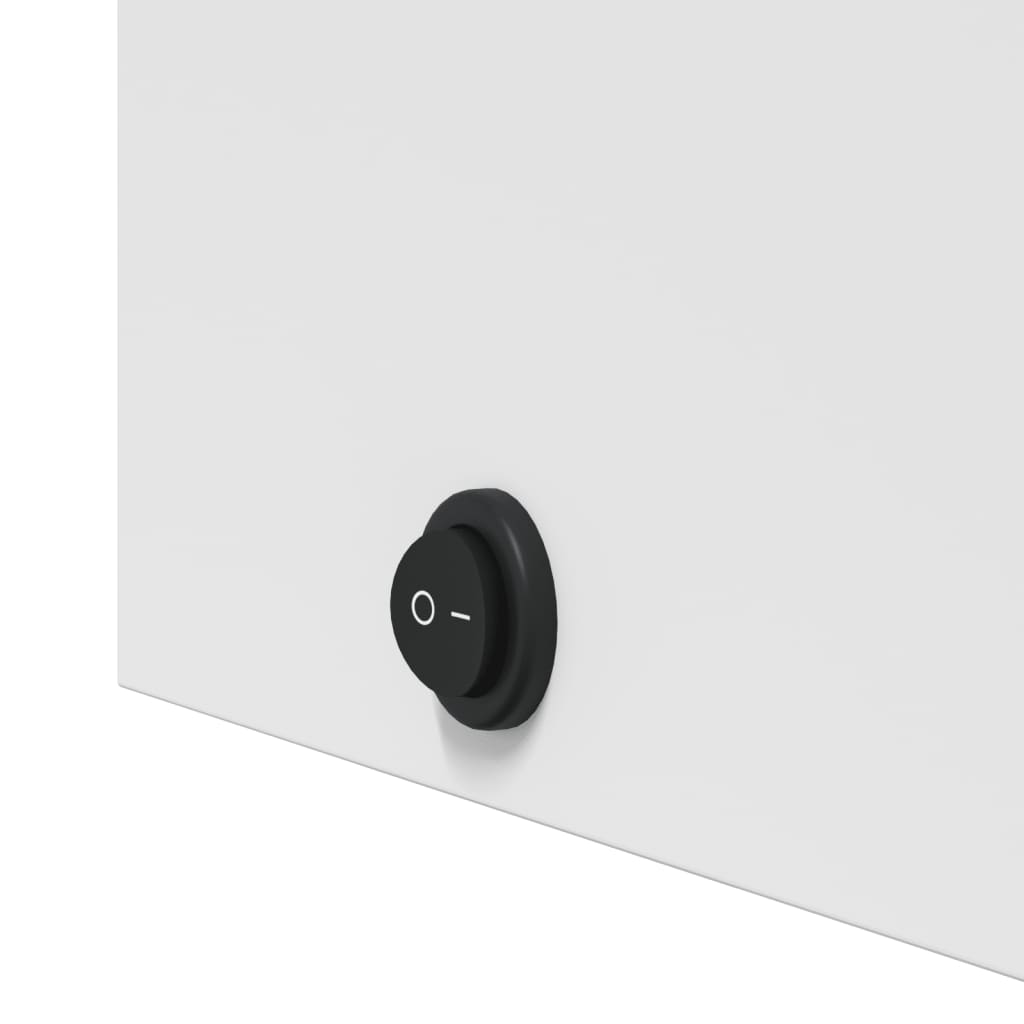 Badrumsspegel Spegelskåp LED-lampa Vit 60x13x52 cm
