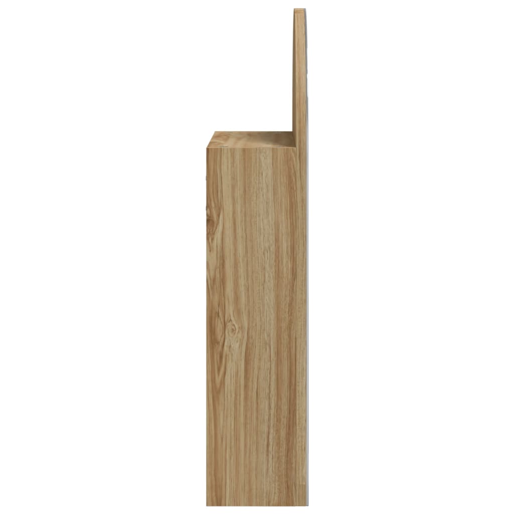 Badrumsspegel Spegelskåp LED-lampa bågformad Ek 42x13x70 cm