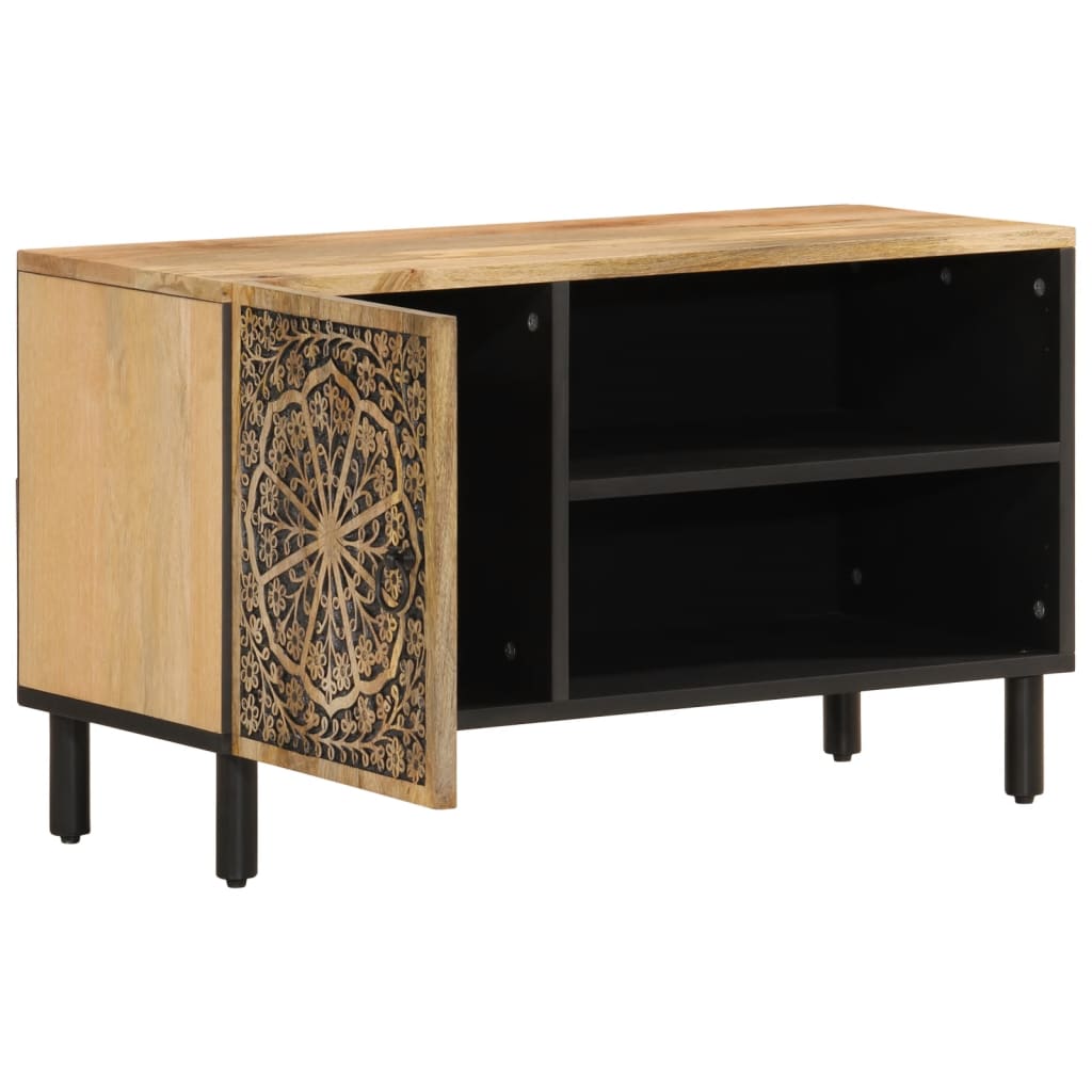 Tv-bänk 80x31x46 cm massivt mangoträ
