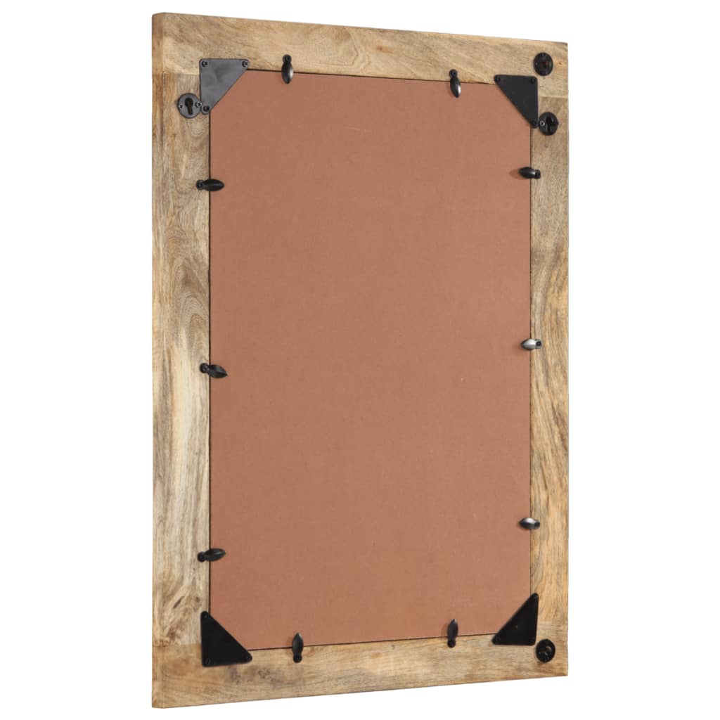 Badrumsspegel 50x70x2,5 cm massivt mangoträ och glas