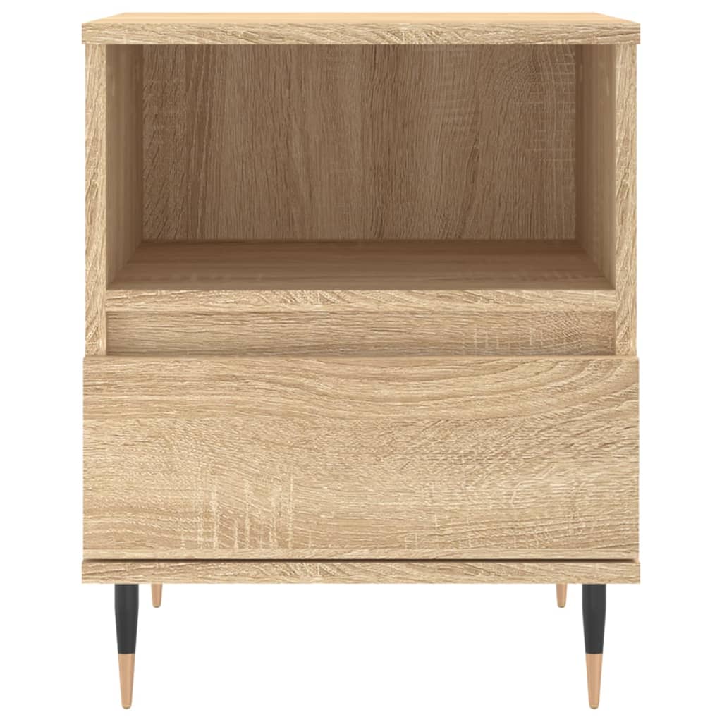Sängbord 2 st sonoma-ek 40x35x50 cm konstruerat trä