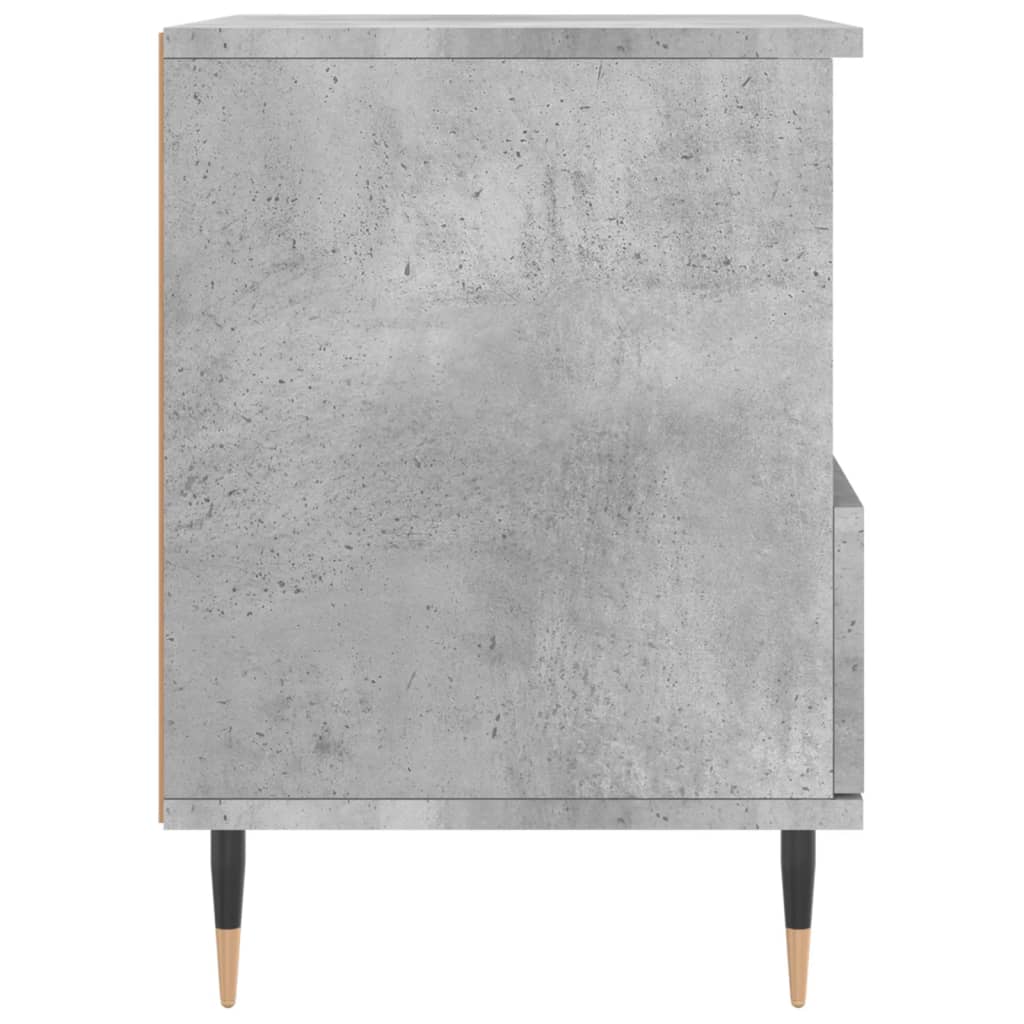Sängbord 2 st betonggrå 40x35x50 cm konstruerat trä