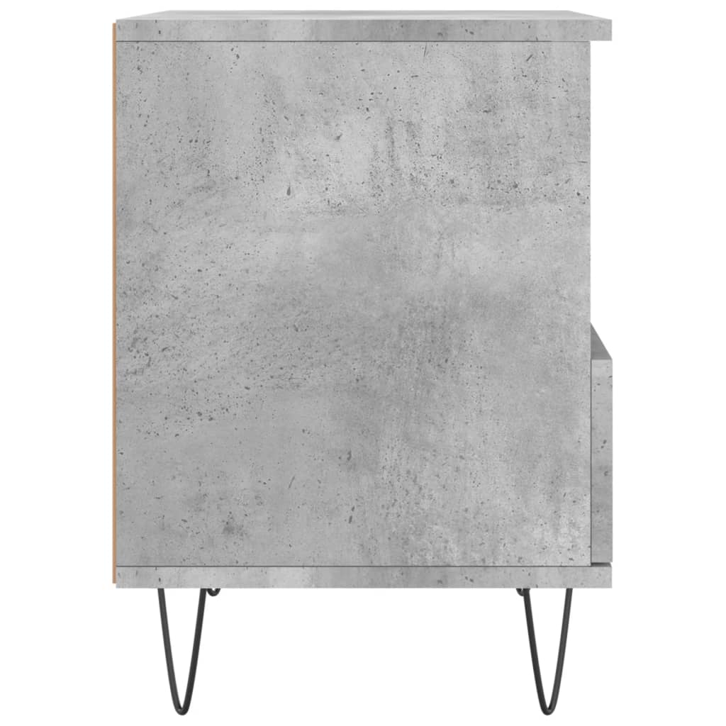 Sängbord 2 st betonggrå 40x35x50 cm konstruerat trä