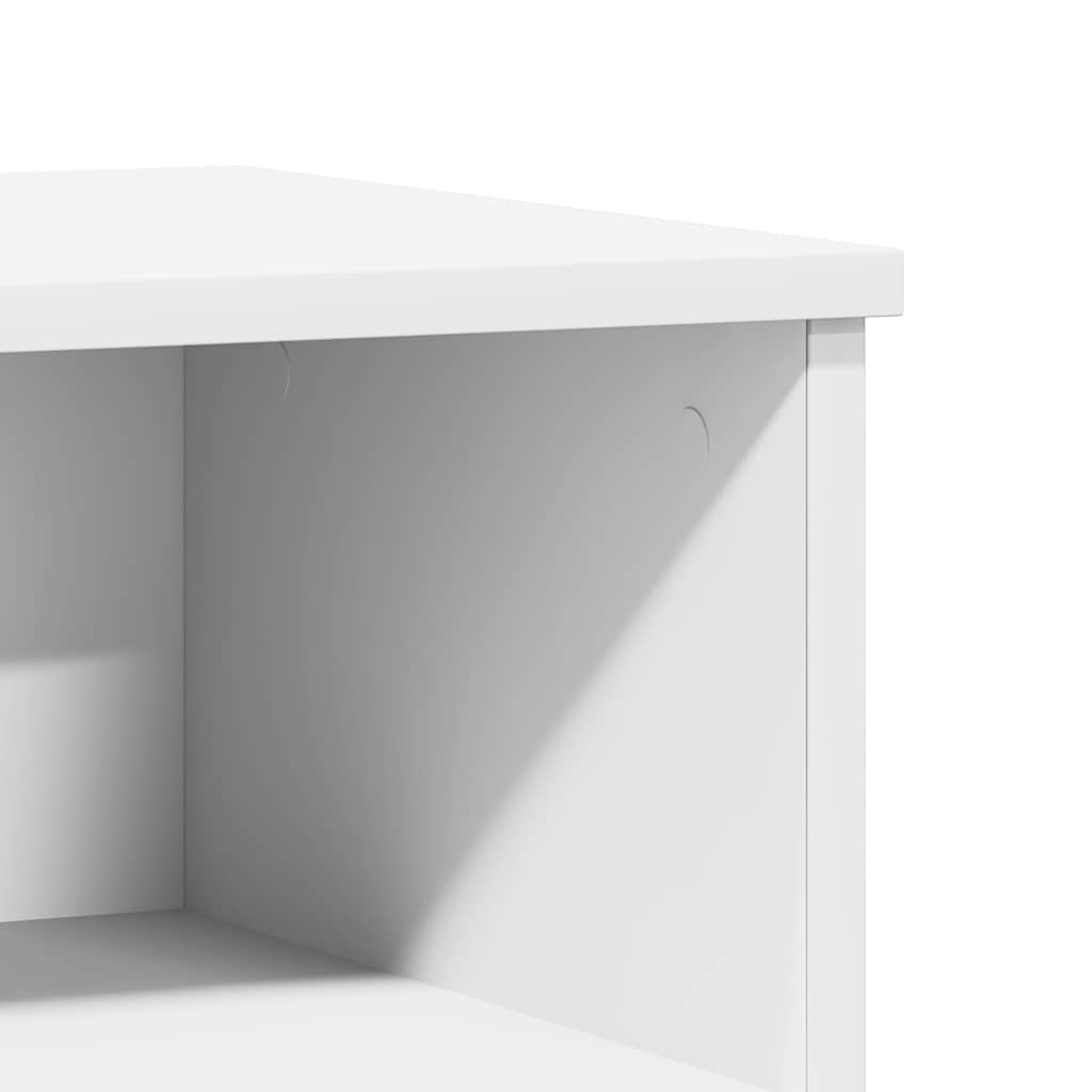 Sängbord 2 st vit 40x35x50 cm konstruerat trä