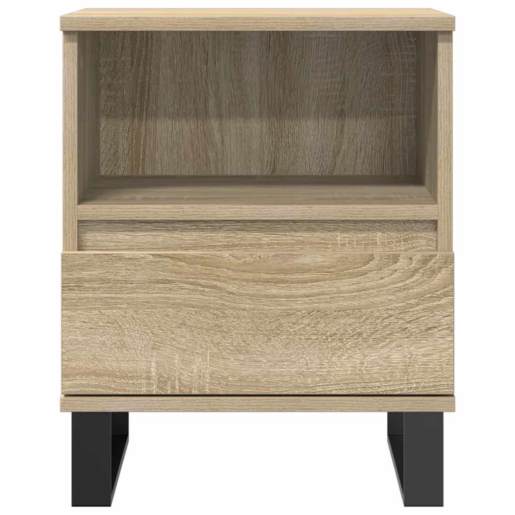 Sängbord 2 st sonoma-ek 40x35x50 cm konstruerat trä