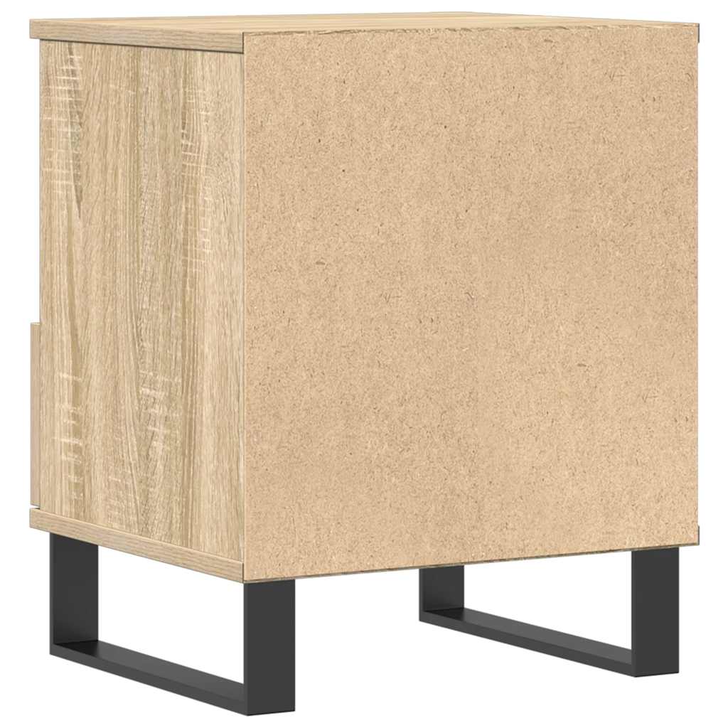 Sängbord 2 st sonoma-ek 40x35x50 cm konstruerat trä