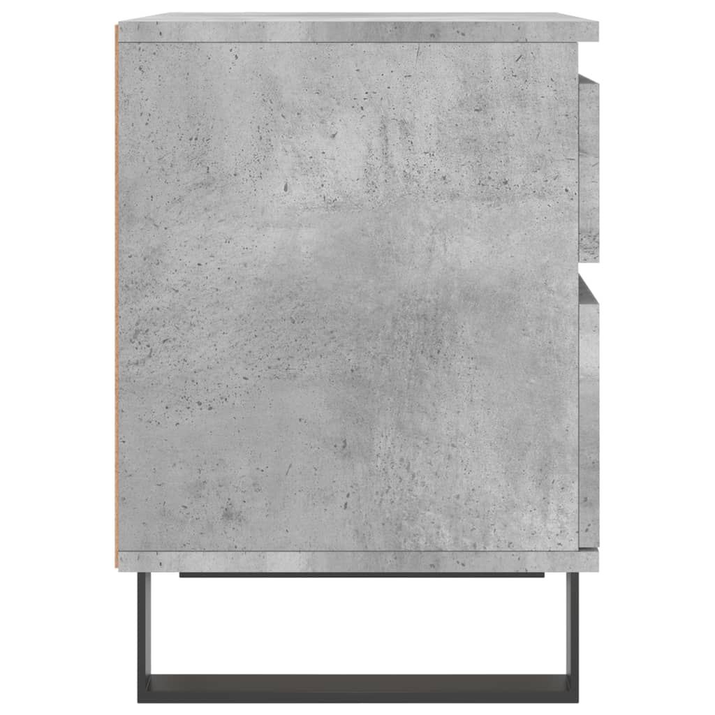 Sängbord 2 st betonggrå 40x35x50 cm konstruerat trä
