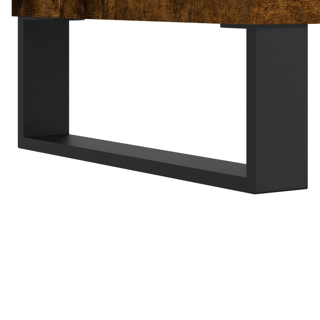 Sängbord 2 st rökfärgad ek 40x35x50 cm konstruerat trä