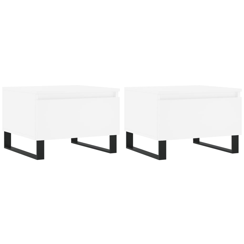 Sidobord Vit 2 st 50x46x35 cm
