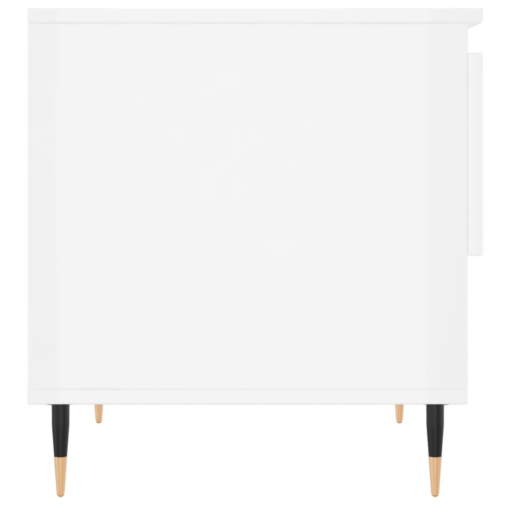 Sidobord Högglans Vit 2 st 50x46x50 cm