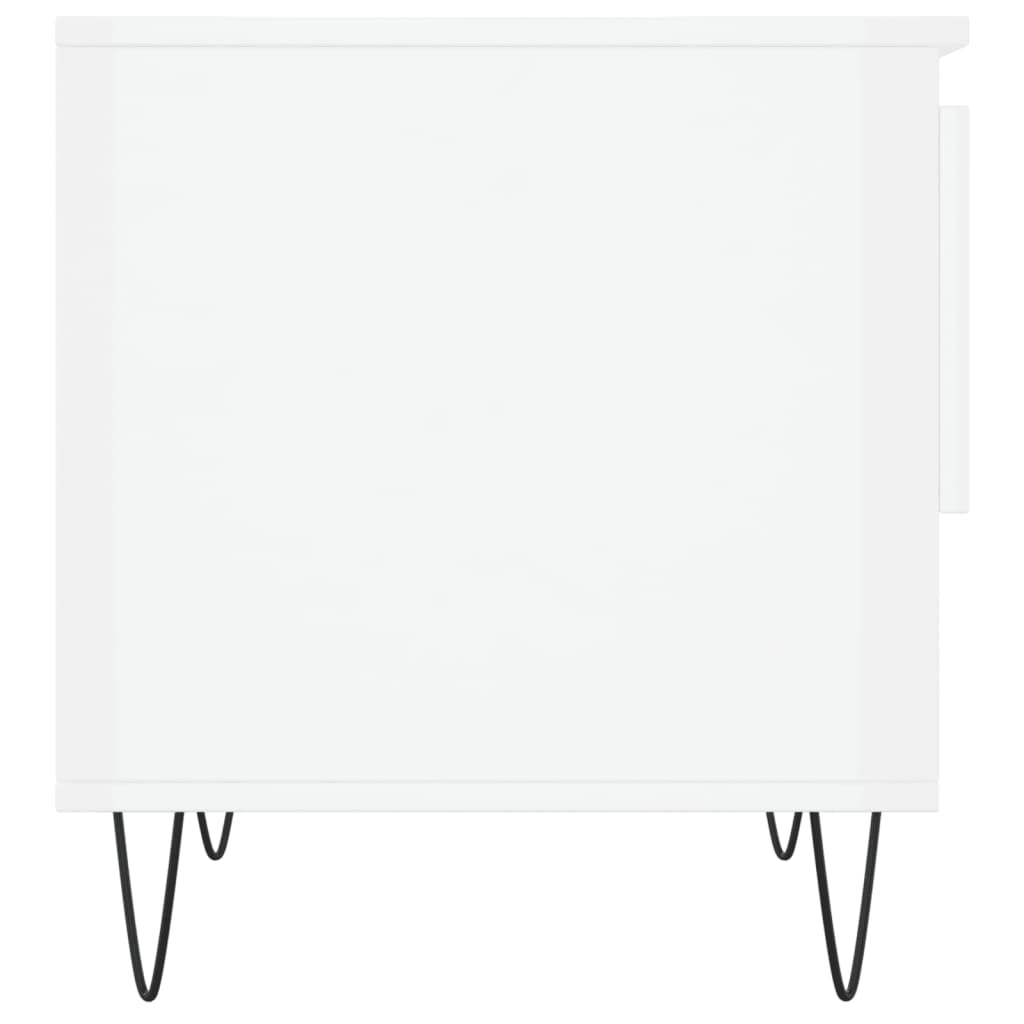 Sidobord Högglans Vit 2 st 50x46x50 cm
