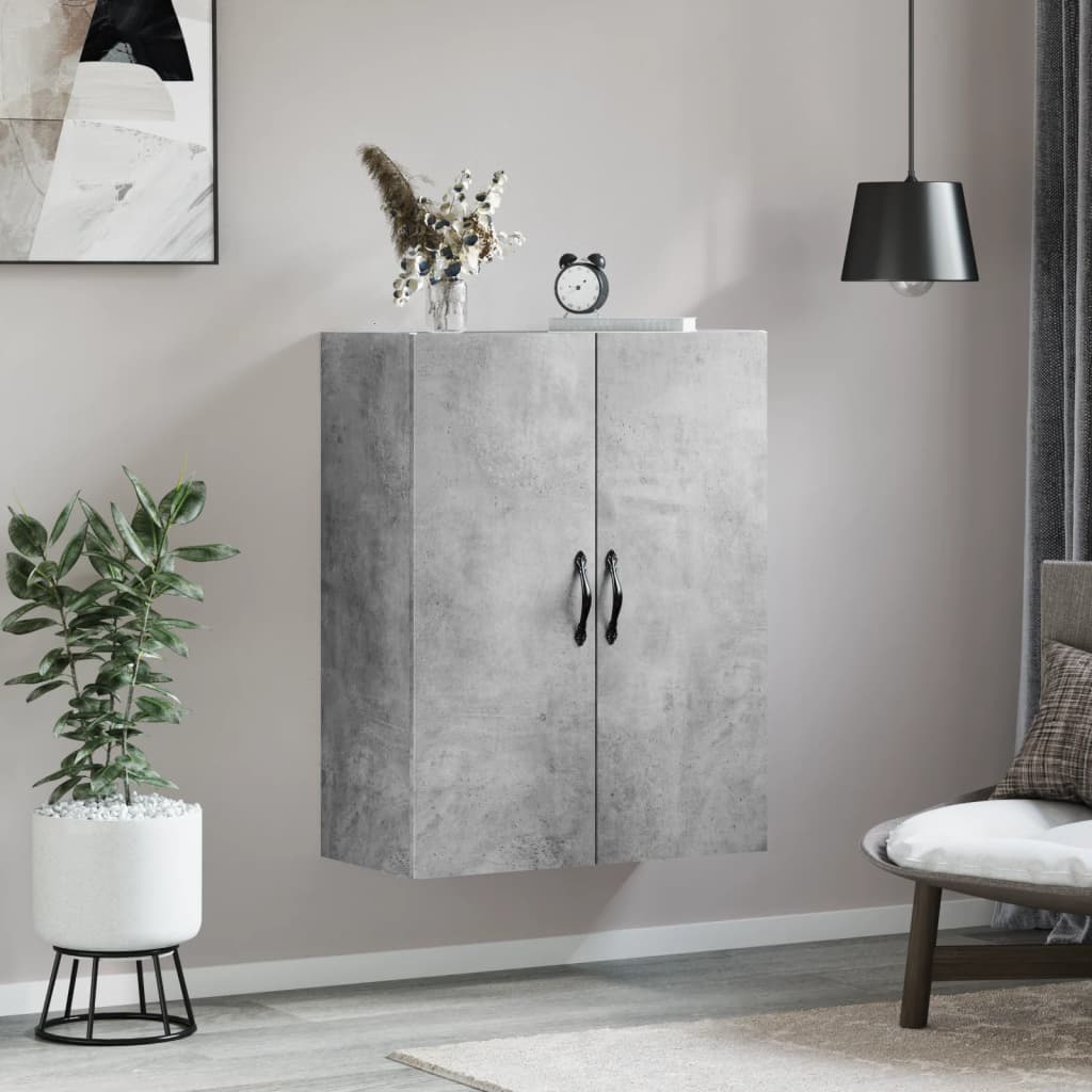 Väggskåp Betonggrå 69,5x34x90 cm