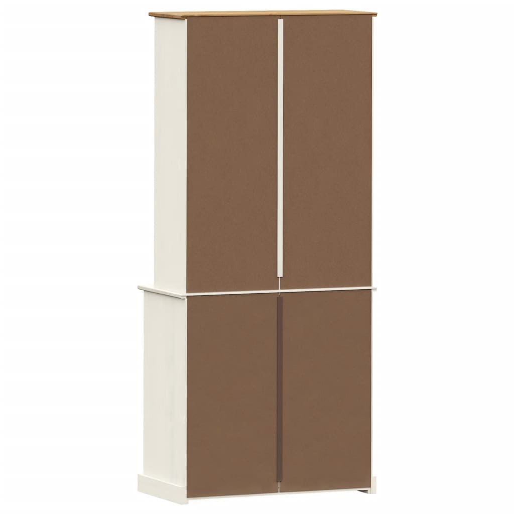Skåp Vit VIGO 80x40x176 cm massiv furu