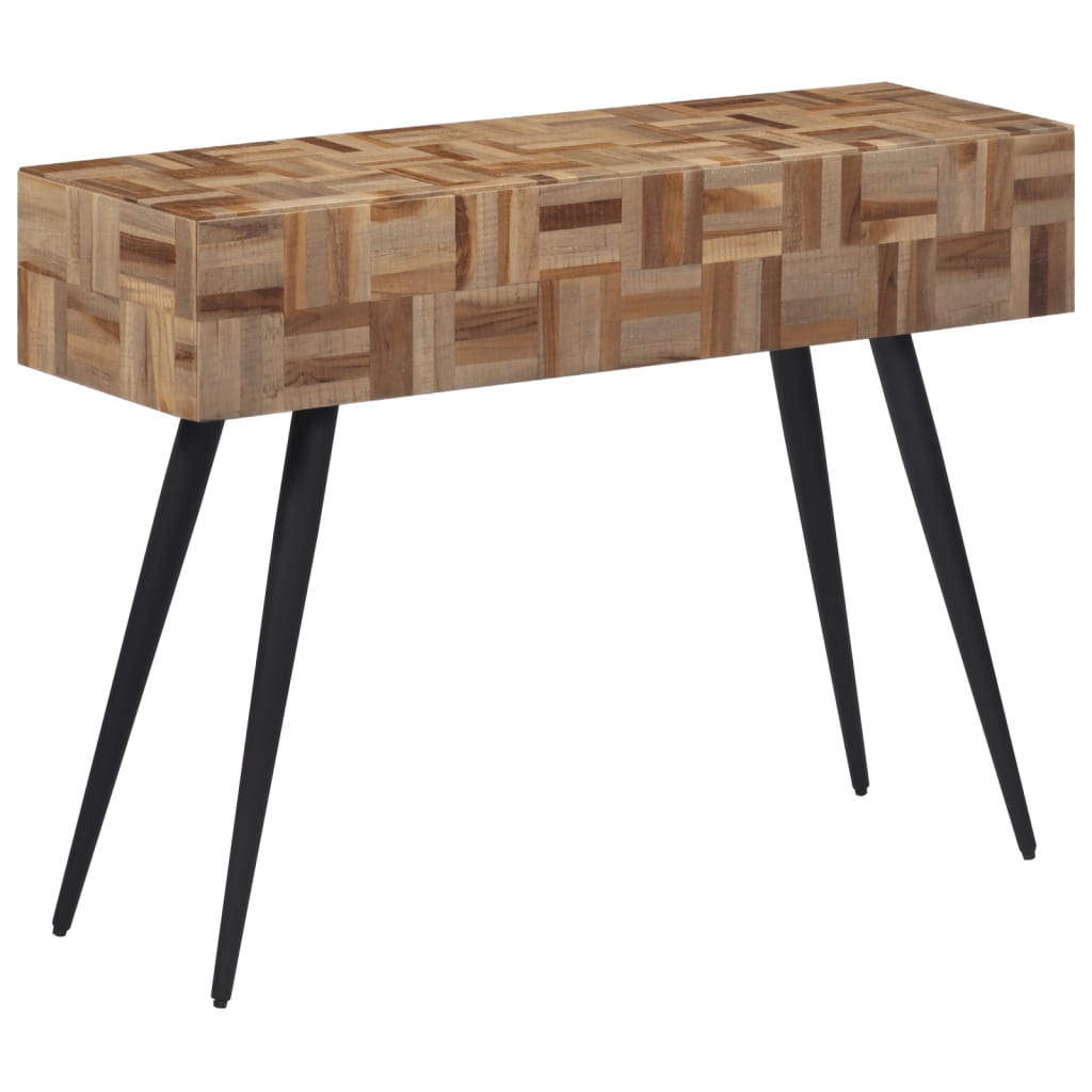 Avlastningsbord Konsollbord Trä 110x34x80 cm massiv återvunnen teak