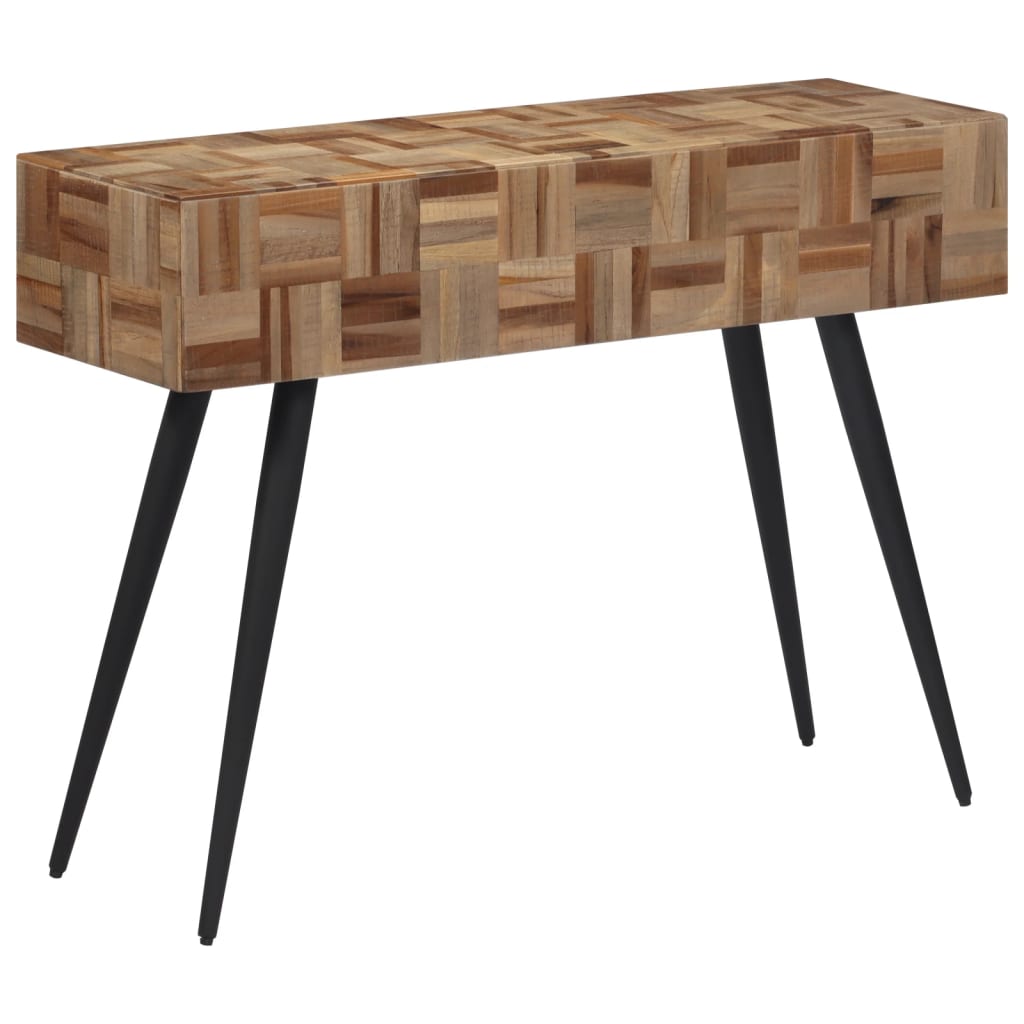 Avlastningsbord Konsollbord Trä 110x34x80 cm massiv återvunnen teak