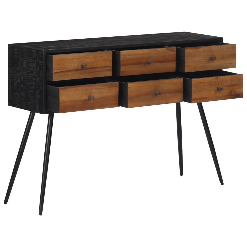 Avlastningsbord Konsollbord Trä med lådor 116x30x76 cm massiv återvunnen teak